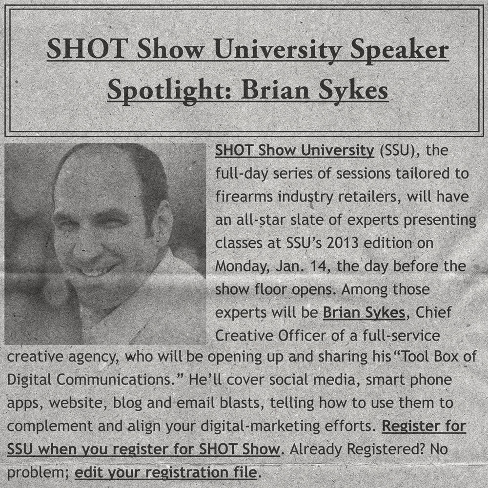 SHOT Show Speaker